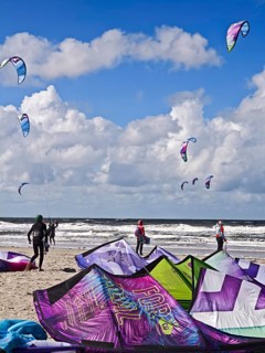California kitesurfing Masters 2025, kitesurfing on the North Sea beach on the edge of the UNESCO
