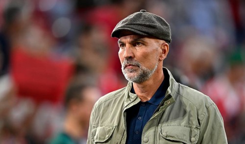 TV expert for Sat.1 Markus Ballbel, portrait beret, Allianz Arena, Munich, Bavaria, Germany