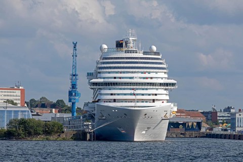 Cruise ship Costa Diadema, harbour, terminal Kiel, Schleswig-Holstein, Germany