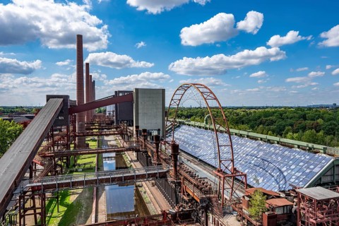 The Zollverein coking plant, backdrop to the once largest central coking plant in Europe, closed in