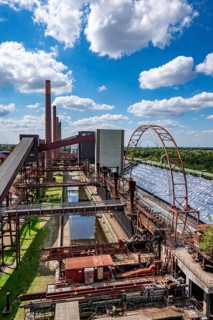 The Zollverein coking plant, backdrop to the once largest central coking plant in Europe, closed in