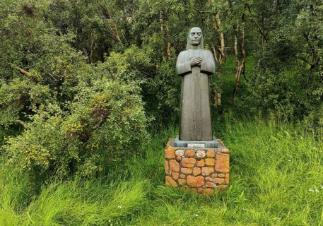 Statue of Bishop Gudmundur Arason, Hólar, Iceland
