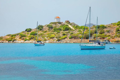 Panormitis bay, Panormitis, Symi Island, Dodecanese Islands, Greece