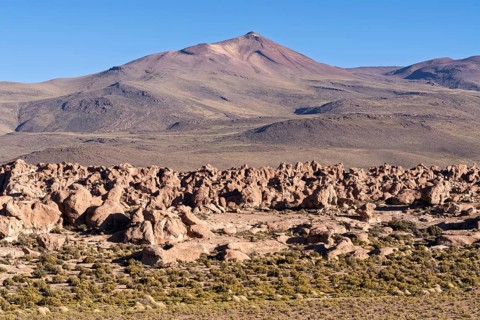 Rock formations in the Parque del Desierto de Piedra, Colcha K, Departamento Potosí, Bolivia