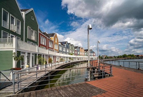 Small town of Houten near Utrecht, bicycles have priority in the town of 50, 000 inhabitants,
