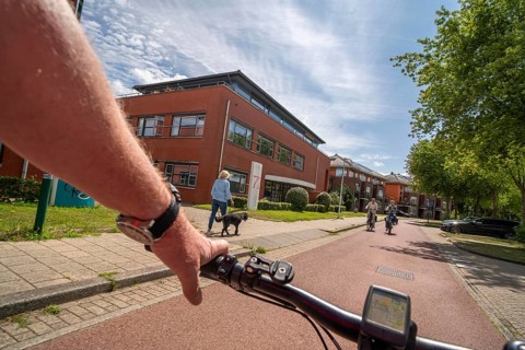 Cycling in the Dutch city of Houten, south of Utrecht, around 50, 000 people live here and work in