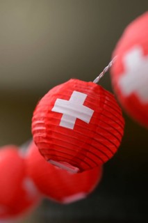 Lantern necklace with Swiss cross, for the bank holidays on 1 August, Switzerland