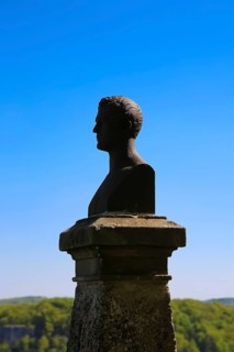 Hauff monument, bust of Wilhelm Hauff, monument modelled on the model of the Stuttgart sculptor