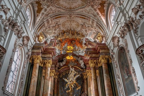 Chancel with the Assumption of the Virgin Mary, a work by the Asam brothers built between 1717 and