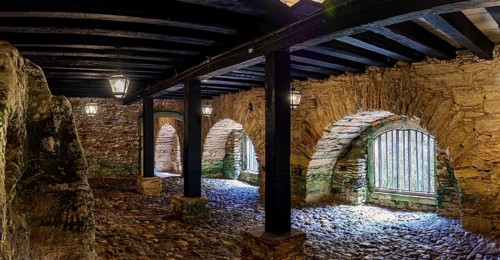 Interior of an old slave quarters in the basement of an old house in the historic city of Ouro