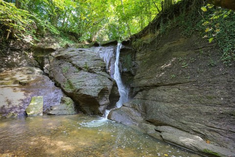 Junginger Gieß, Starzel waterfall, Jungingen im Killertal, Zollernalb, Swabian Alb,