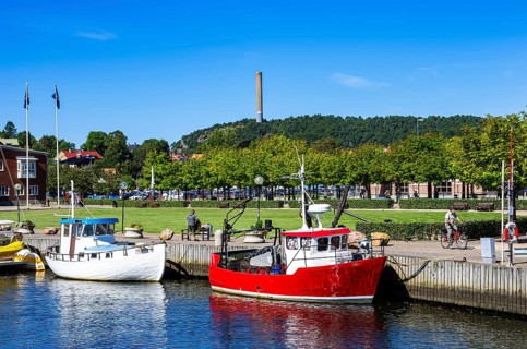 Picturesque maritime ambience in the guest harbour of Uddevalla, Bohuslän, Västra Götalands län,