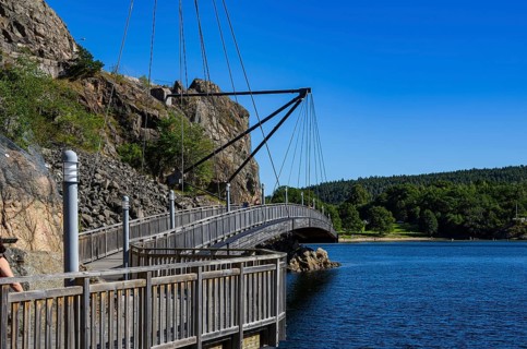 The seafront promenade is the pride of the town of Uddevalla, Bohuslän, Västra Götalands län,