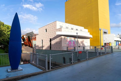 The Groninger Museum, art museum in various buildings in Groningen, between the central station and