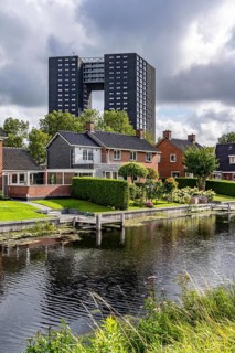 Tasmantoren residential tower block in the Oosterhogebrug district in the city of Groningen, 75