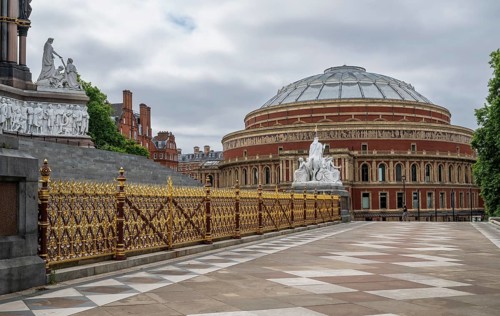 Albert Memorial and Royal Albert Hall concert hall, architects Captain Francis Fowke and
