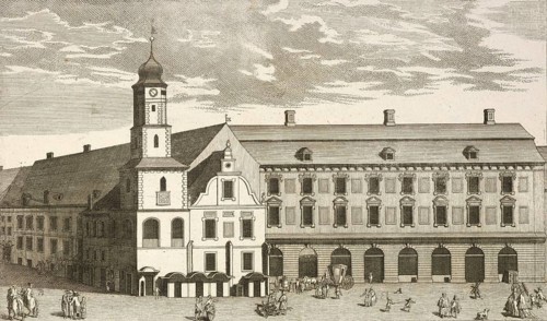 The Berlin City Hall on the corner of Spandauer Straße and Königsstraße, Germany, around 1880,