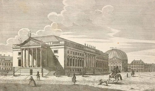 Royal Opera House in Berlin, Germany, around 1880, digitally restored reproduction of a 19th