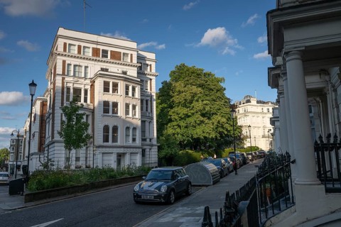 Neoclassical residential building, Ladbroke Grove, Notting Hill, London, England, Great Britain