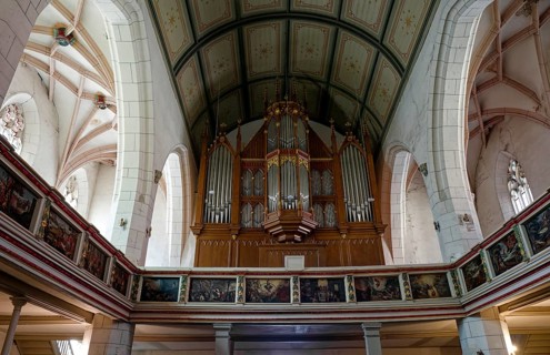 Protestant late Gothic St. Mary's Church, town church, with the organ by Friedrich Ladegast,