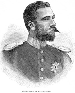Portrait of Alexander von Battenberg (1857-1893) Prince of the Principality of Bulgaria, uniform,
