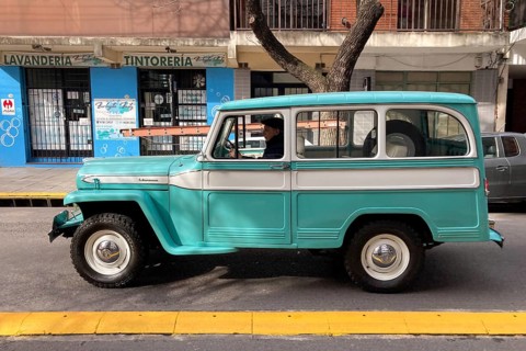 Very well maintained vintage Willys Jeep Station Wagon from IKA (Industrias Kaiser Argentina), seen