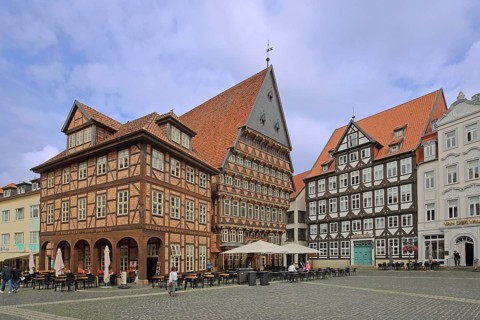 Historic brick house built in 1800, bonecutter's office house built in 1529 and rococo house,