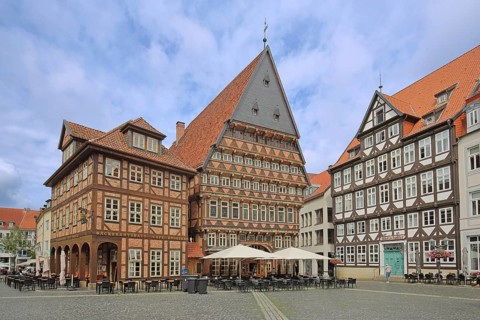 Historic brick house built in 1800, bonecutter's office house built in 1529 and rococo house,