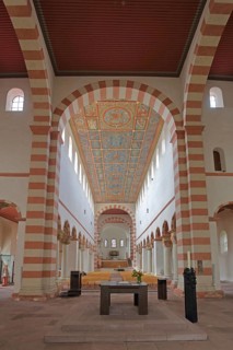 Interior view of the Ottonian UNESCO St Michael's Church, chancel, St Mary's Cathedral, Hildesheim,