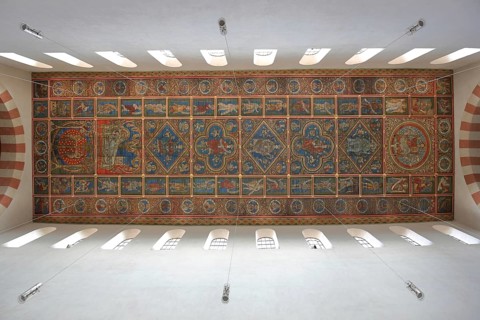 Ceiling of the Ottonian UNESCO St Michael's Church, interior view, view upwards, view, arts and