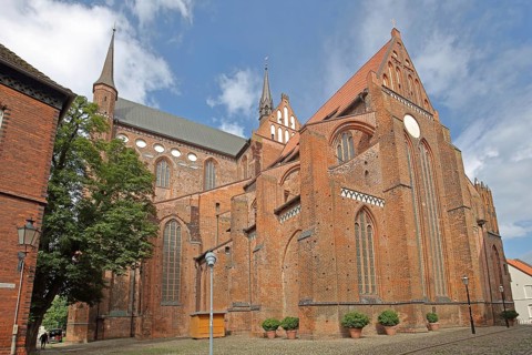Gothic St George's Church, UNESCO, Brick Gothic, Brick church, Wismar, Mecklenburg-Western
