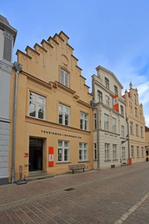 Historic World Heritage House with stepped gable, museum, houses, tourist information, Wismar,