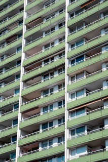 Residential tower block, in Essen-Steele, tallest residential building in the city, over 130 flats