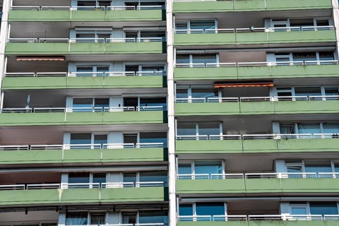 Residential tower block, in Essen-Steele, tallest residential building in the city, over 130 flats