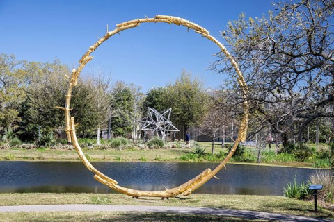 New Orleans, Louisiana - The sculpture garden at the New Orleans Museum of Art in City Park. Alu