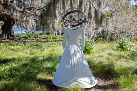 New Orleans, Louisiana - The sculpture garden at the New Orleans Museum of Art in City Park.