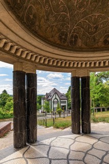 Garden pavilion (Swan Temple) by Albin Müller and Haus Behrens, Art Nouveau, Mathildenhöhe