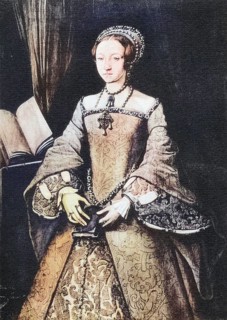 The thirteen-year-old Lady Elizabeth, later Elizabeth I, 1533 to 1603, reigning Queen of England