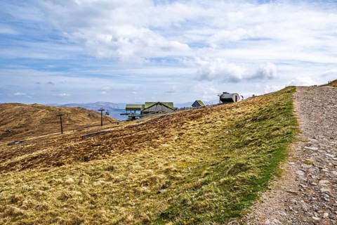 View of Nevis Range Mountains, Grampian Mountains, Fort William, Highland, Lochaber, Scotland, UK