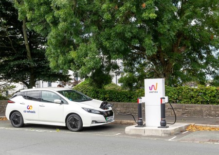 Wenea electric vehicle charging point near Ballard House, Hoe Road, city of Plymouth, Devon,