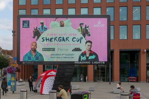 Maxx electronic billboard OOH advertising, Reading Lights, Reading, Berkshire, England, UK -