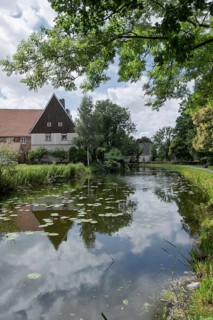 The River Vechte, Ochtrup-Langenhorst, Münsterland, North Rhine-Westphalia, Germany