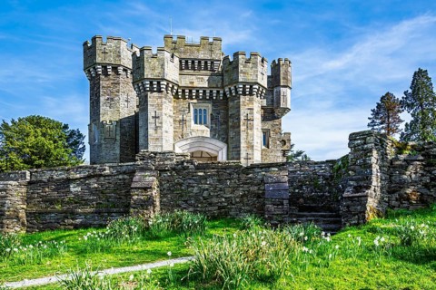Wray Castle, Lake Windermere, Ambleside, Lake District, Cumbria, England, United Kingdom