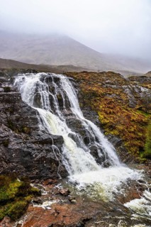 Glencoe Waterfall, Glencoe Valley, Argyll, Scotland, United Kingdom