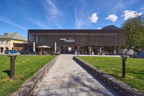 AlpenCongress Berchtesgaden, congress hall, modern architecture, building, outdoor area of a