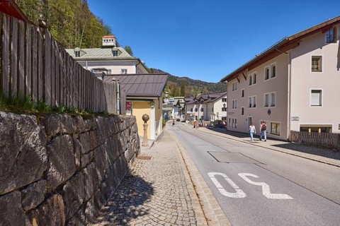 General architecture, apartment buildings, residential building, pavement, cobblestones, street,