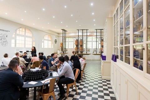 Interior view, workshop, Perfumery Molinard, perfume manufacturer, Grasse, Alpes Maritimes,