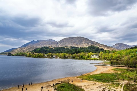 Loch Shiel, Glenfinnan Viaduct, River Finnan, West Highland, Scotland, United Kingdom