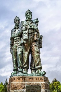 Commando Memorial, Grampian Mountains, Fort William, Highland, Lochaber, Scotland, UK
