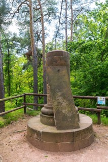 Porphyry monument to Saxon King Friedrich August I on the Königshöhe on Rochlitz Hill, porphyry